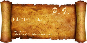 Pálfi Ida névjegykártya